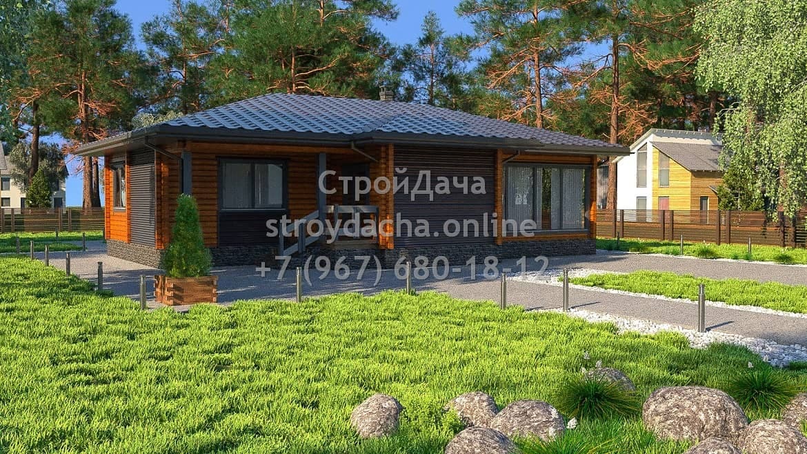 Проект дома из бруса ДБ-48