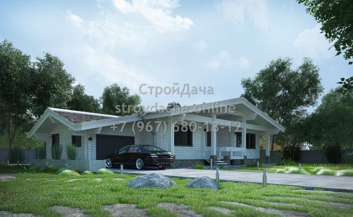 Проект дома из бруса ДБ-56