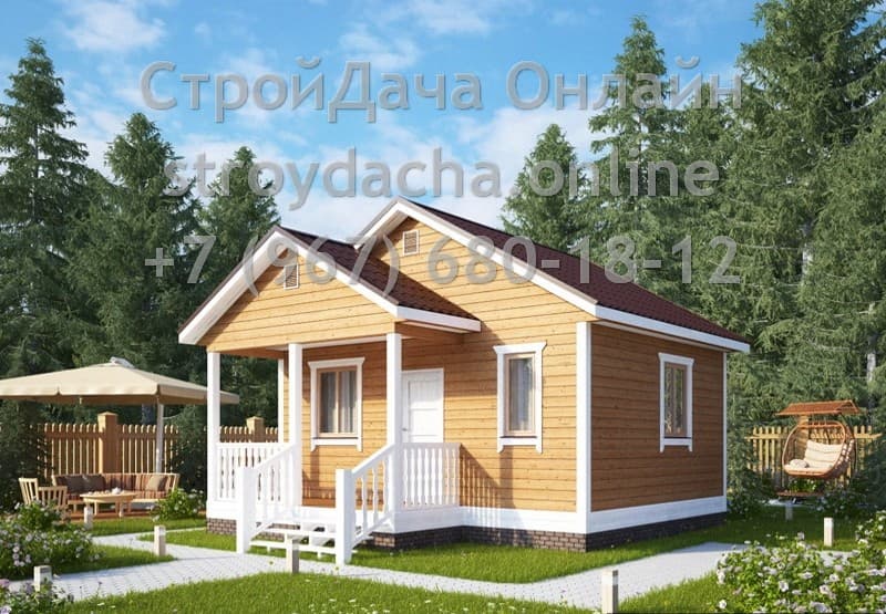 Проект дома из бруса ДБ-52