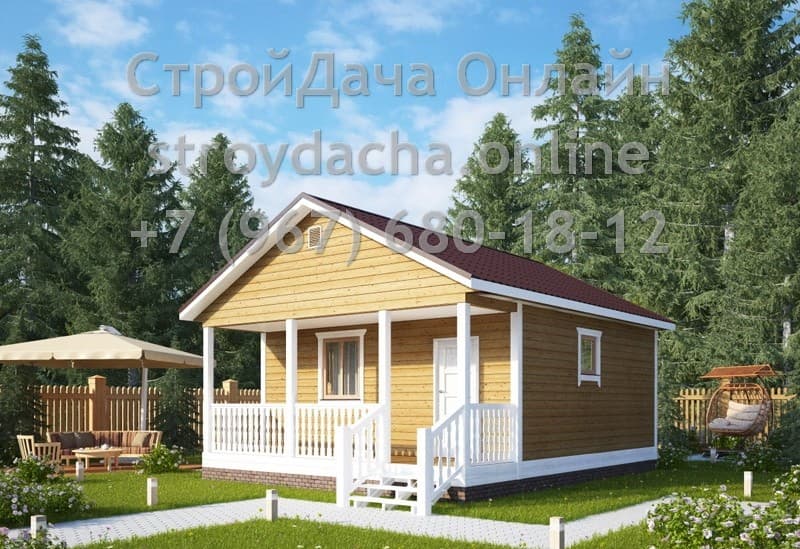 Проект дома из бруса ДБ-62
