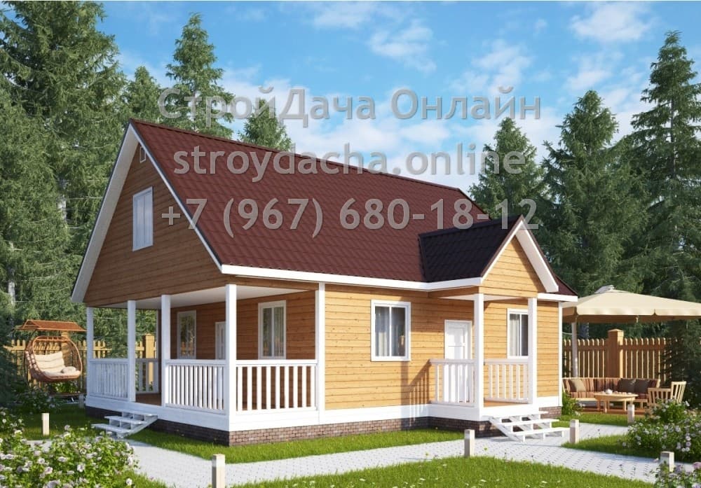 Проект дома из бруса ДБ-64