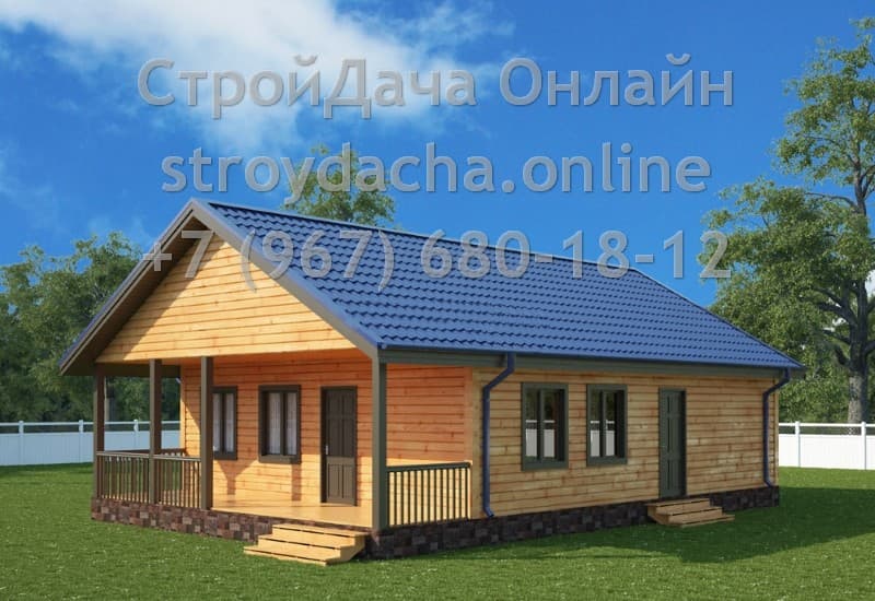 Проект дома из бруса ДБ-68