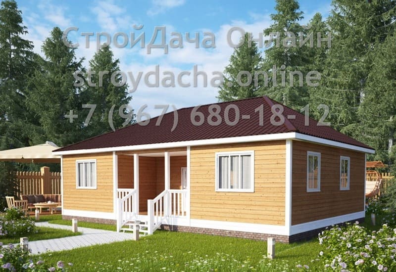 Проект дома из бруса ДБ-70