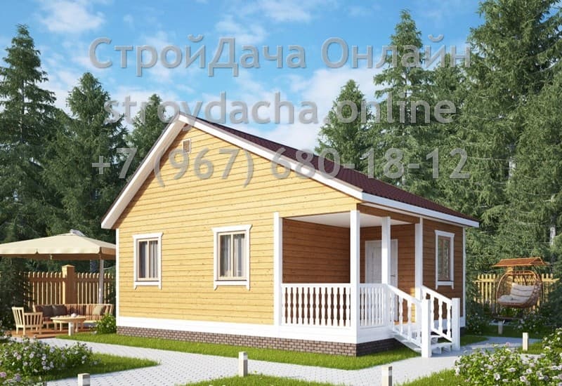 Проект дома из бруса ДБ-73