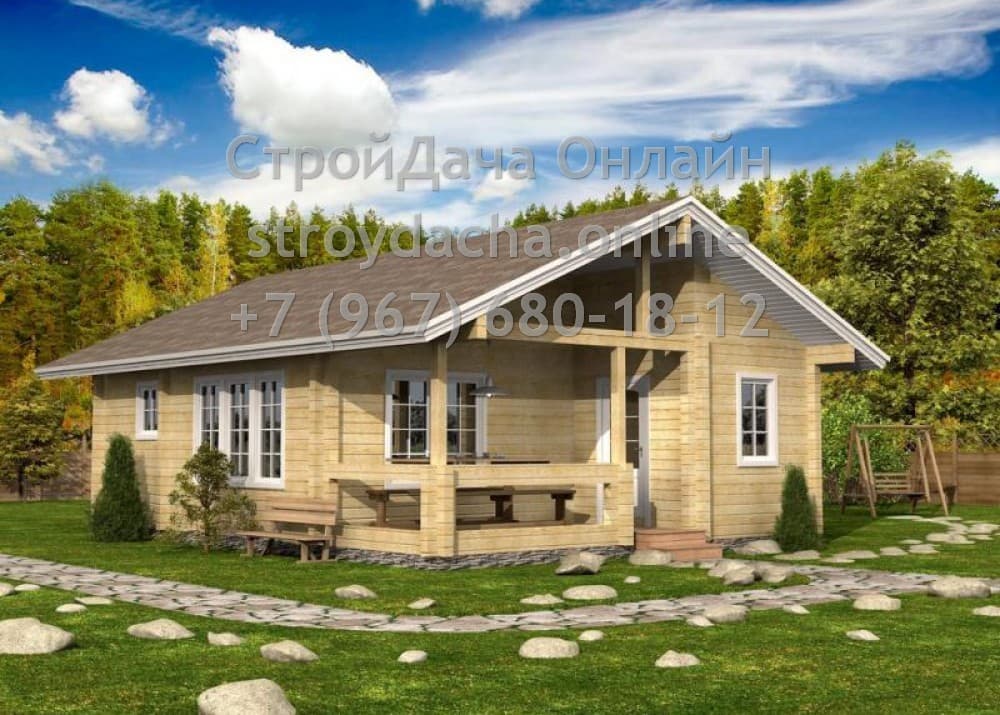 Проект дома из бруса ДБ-76